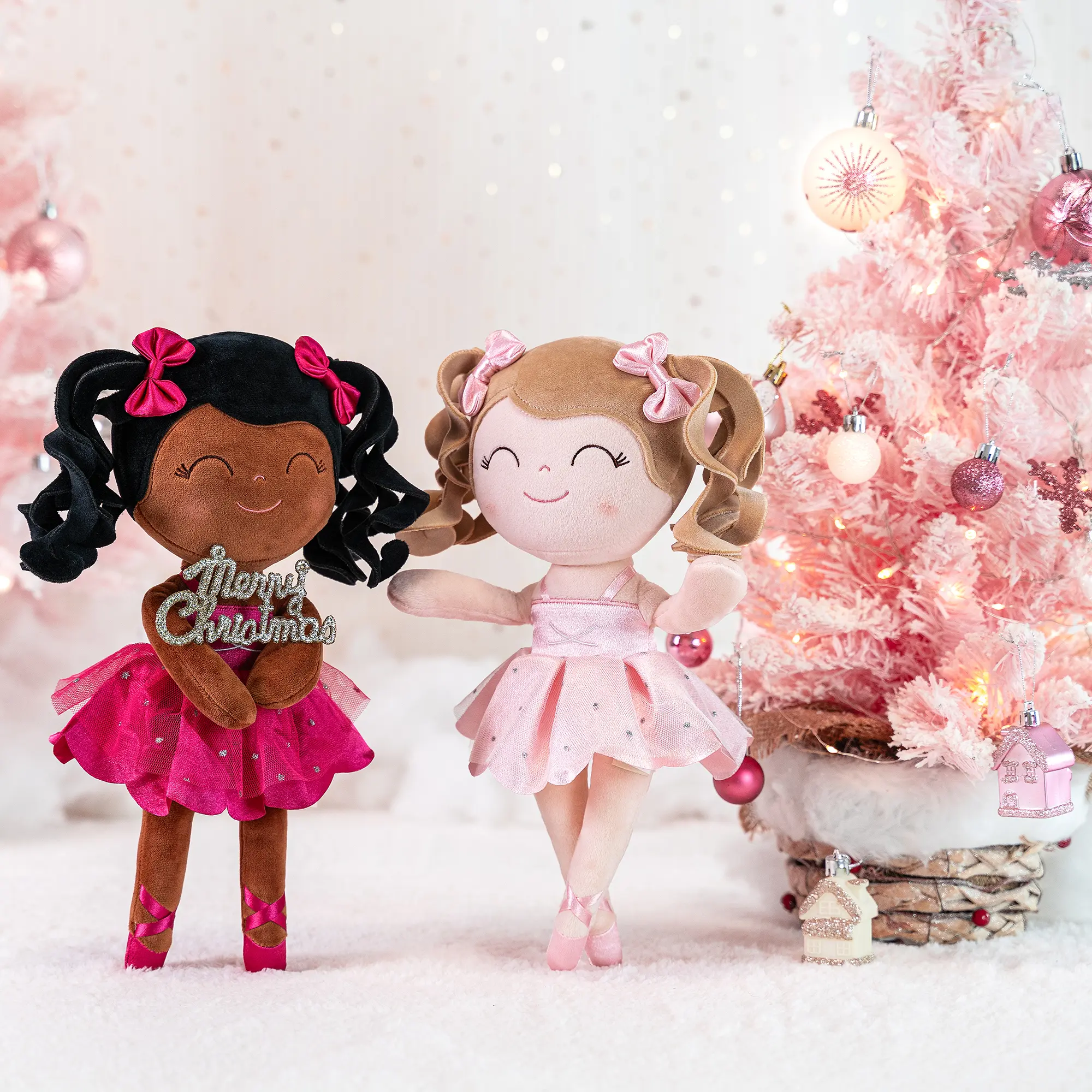 Gloveleya Plush Toys  New Design Ballet Dancer Dolls Curls Dolls Dreaming Girl Gifts for Kids Soft Toys Girl‘s Birthday Gift