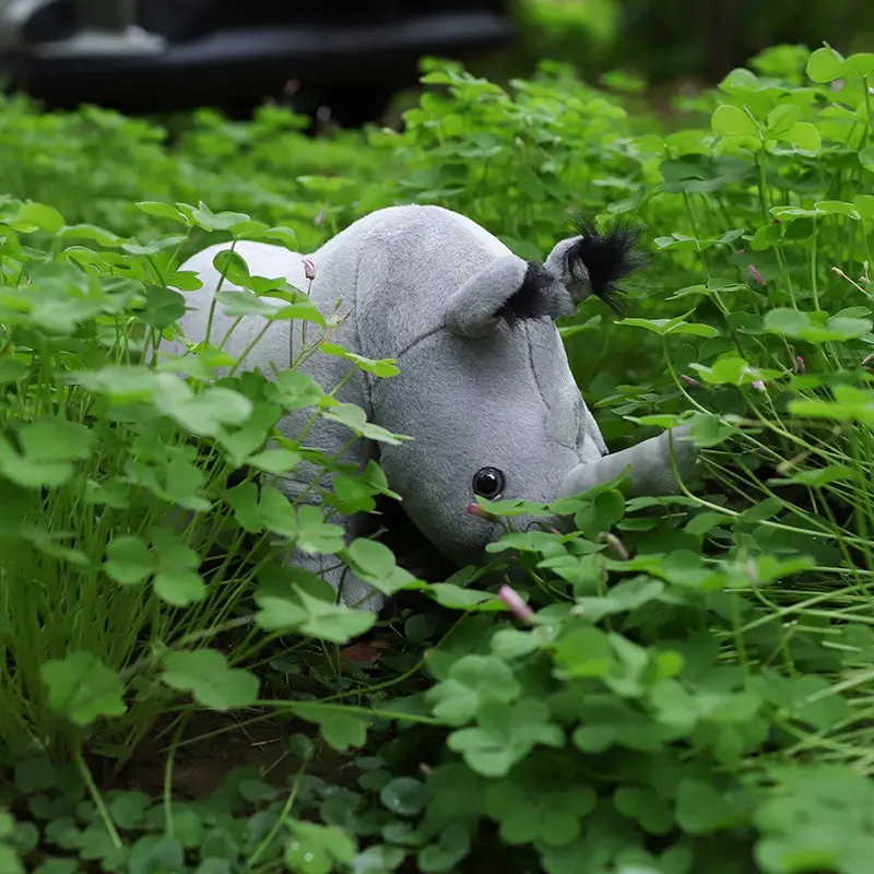 Realistic Rhinoceros Plush Toys Plush Rhino Stuffed Animals Dolls Soft Pillow Back Support Birthday Gift Home Decor