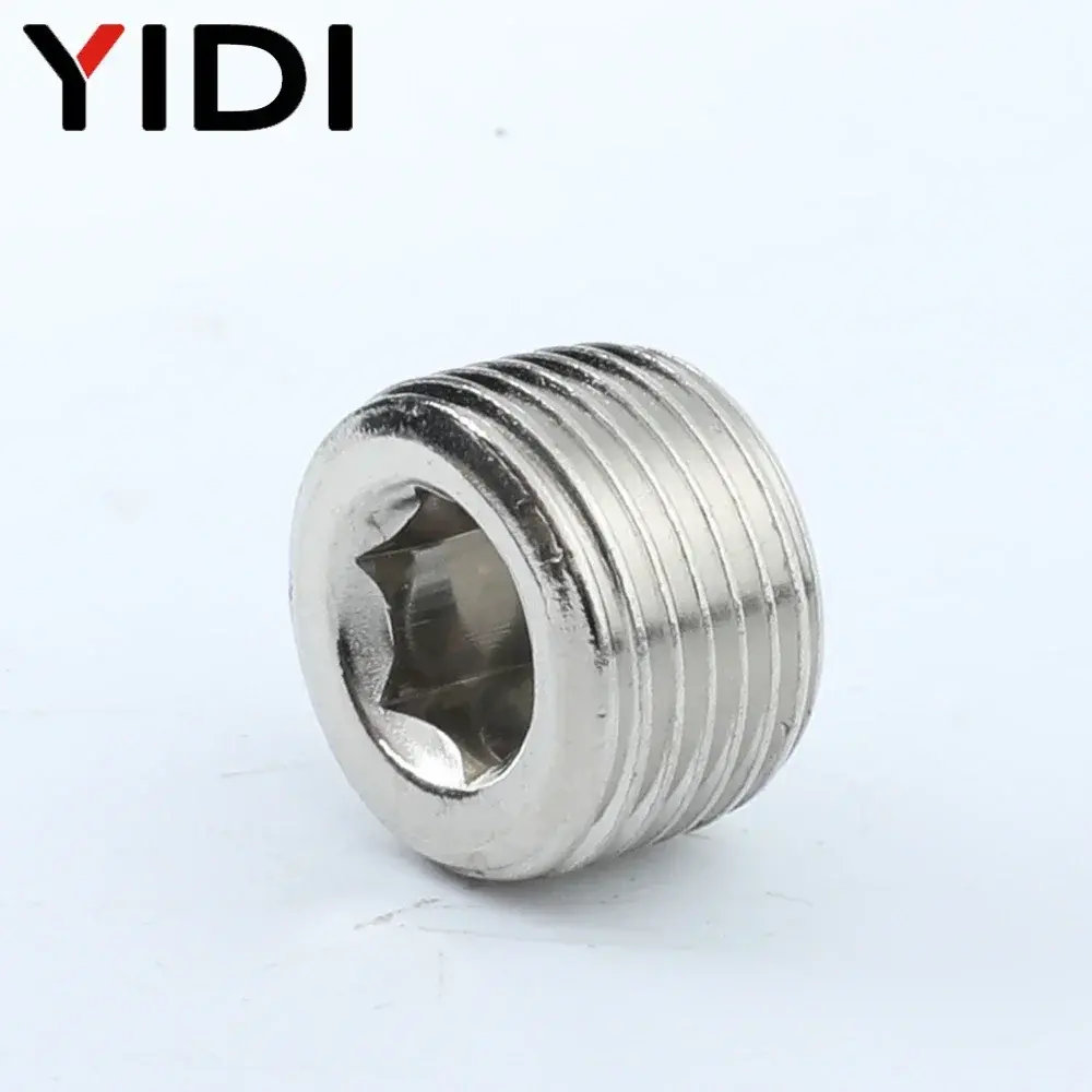5pcs BD End Stop Plug Kit Air Hose Fitting Pneumatic Connection Screw Male Thread Connector Repair BSP 1/2 3/8 1/4 1/8 3/4