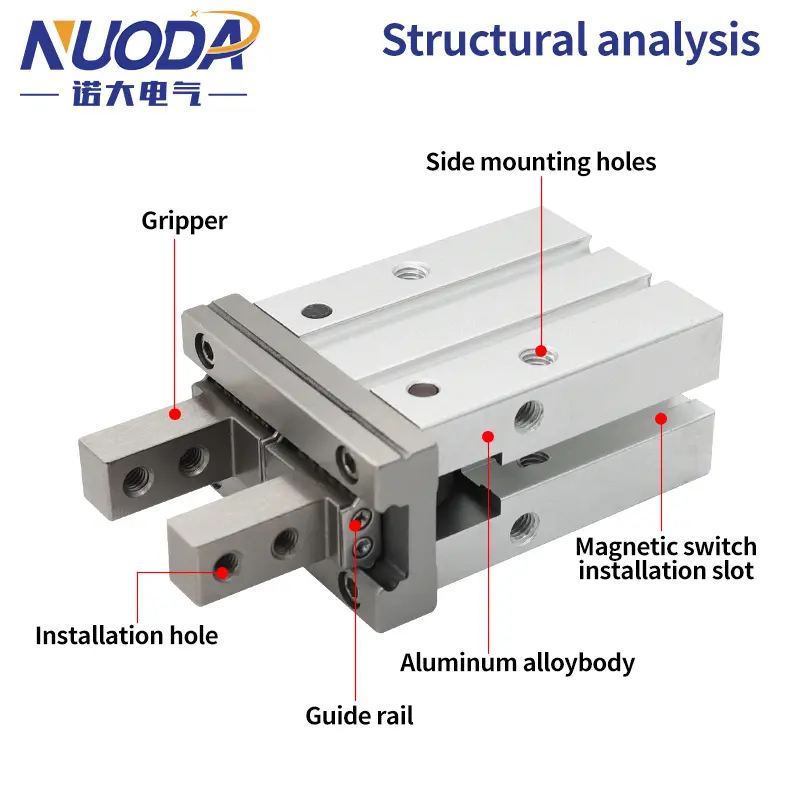 SMC Type Air Pneumatic parallel Gripper MHZ2-10D MHZ2-16D MHZ2-20D MHZ2-25D 32D 40D S C Aluminium Clamps Finger Cylinder