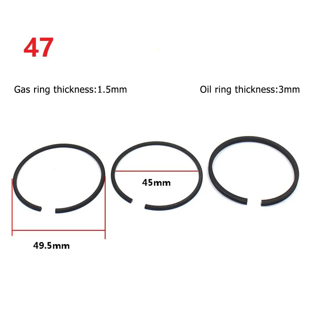 Air Compressor Piston+Piston Rings Parts Air Pump Accessories 42/47/48/51/65mm Air Compressor Pneumatic Parts