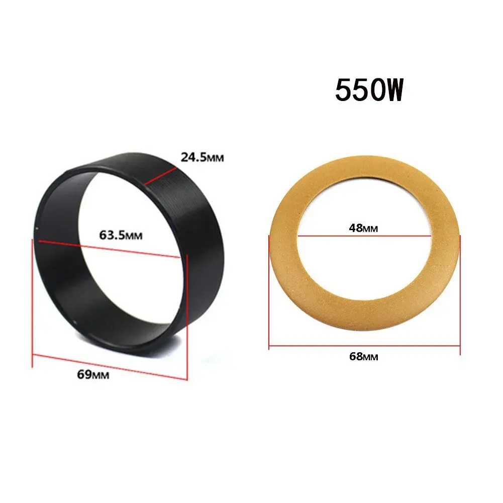 2pcs Cylinder Sleeve Piston Rings Rubber Air Pump Accessories For 550W 750W 1100W 1500W Oil-Free Air Compressor Accessories
