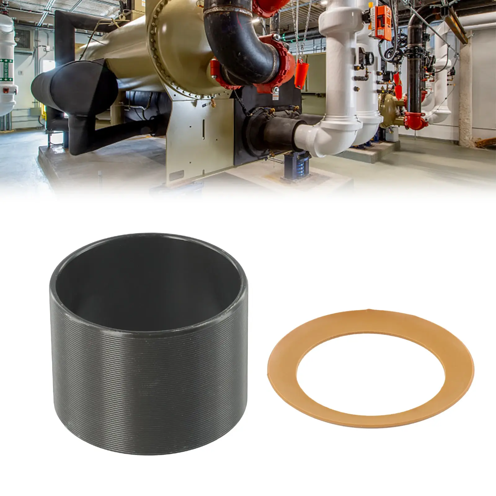 2pcs Cylinder Sleeve Piston Rings Rubber Air Pump Accessories For 550W 750W 1100W 1500W Oil-Free Air Compressor Accessories