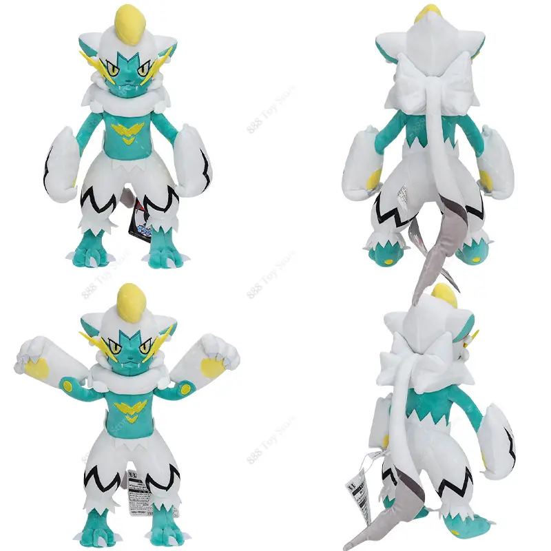 Pokemon Plush Shiny Zeraora Soft Stuffed Animal Peluche Toy Anime Cute Zeraora Collection Ornament Dolls for Boys Christmas Gift