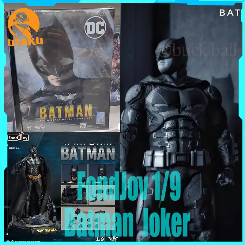 Original Fondjoy Batman Action Figure Joker Anime Figurine 1/9 Sale With Luxury Base Collection The Dark Knight Model Toys Gifts