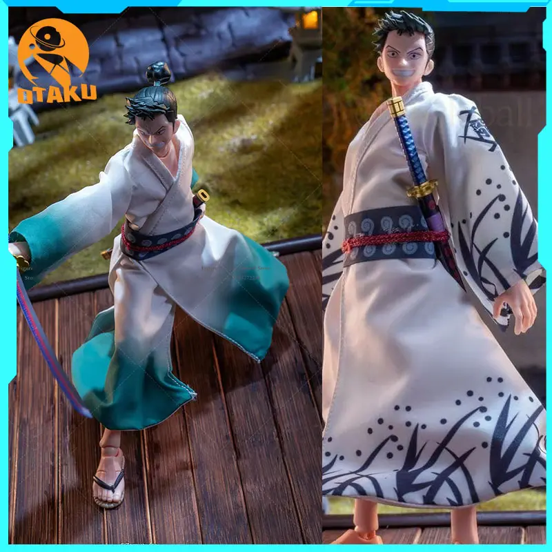 1/12 Shimotsuki Ryuma Soldier Final Battling Green Mini Long Robe Toy Clothe Accessory One Piece 6shf Figure Collection Toy Gift