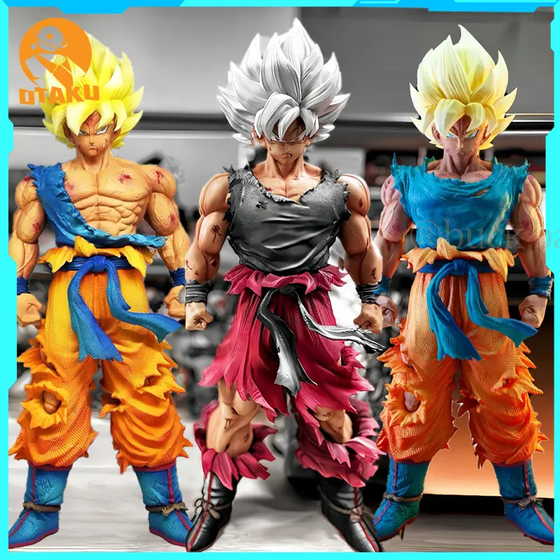 New Dragon Ball Son Goku Figure Vf First Generation Super Saiyan Goku Anime Customized Dbz Battle Damage Goku Doll Toys Gifts