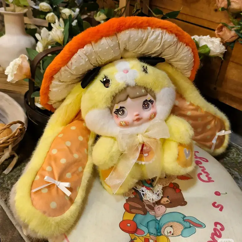 Nommi 400% V2 Mushroom Cap Plush Series Blind Box Figure Cute Vinyl Nommi Doll Mystery Box Surprise Collectible Toy Girl Gifts