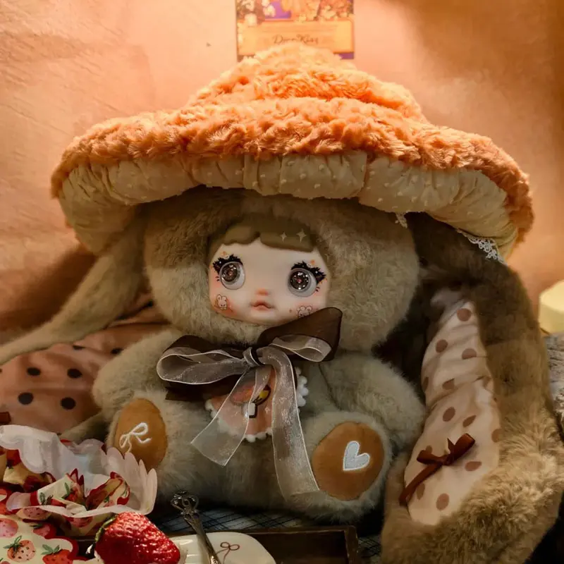 Nommi 400% V2 Mushroom Cap Plush Series Blind Box Figure Cute Vinyl Nommi Doll Mystery Box Surprise Collectible Toy Girl Gifts