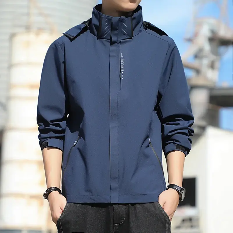 Outdoor Sports Coat Windbreaker Jacket for Men Waterproof Bomber Autumn and Spring Men's Stand Collar Casual Zipper Jacket