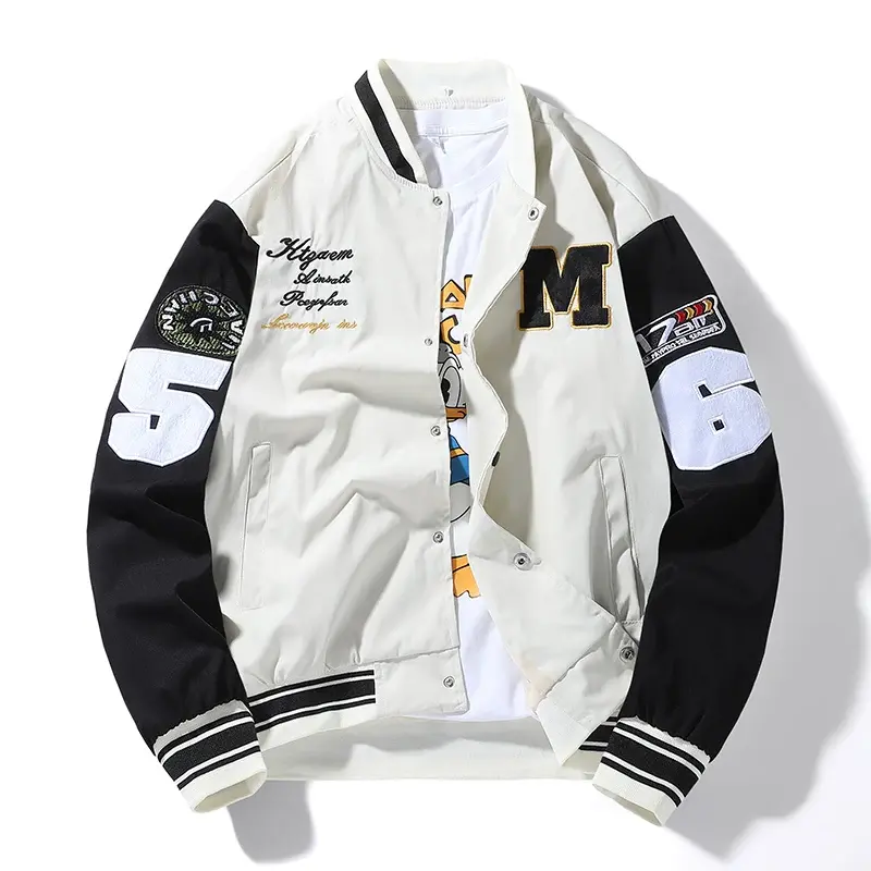 Mens Clothes Loose Fashion Baseball Uniform Outdoor Biker Travel Coat Men Loose Jacket Sportswear Motorcycle Jacket Men's Coat