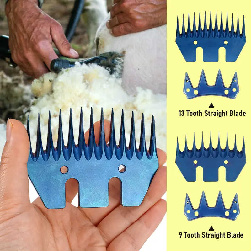 New Sheep/Goats Shearing Blade Convex Comb Cutter Shearing Clipper 9 Tooth 13 Tooth Blade For Sheep Clipper Shears Scissorsd