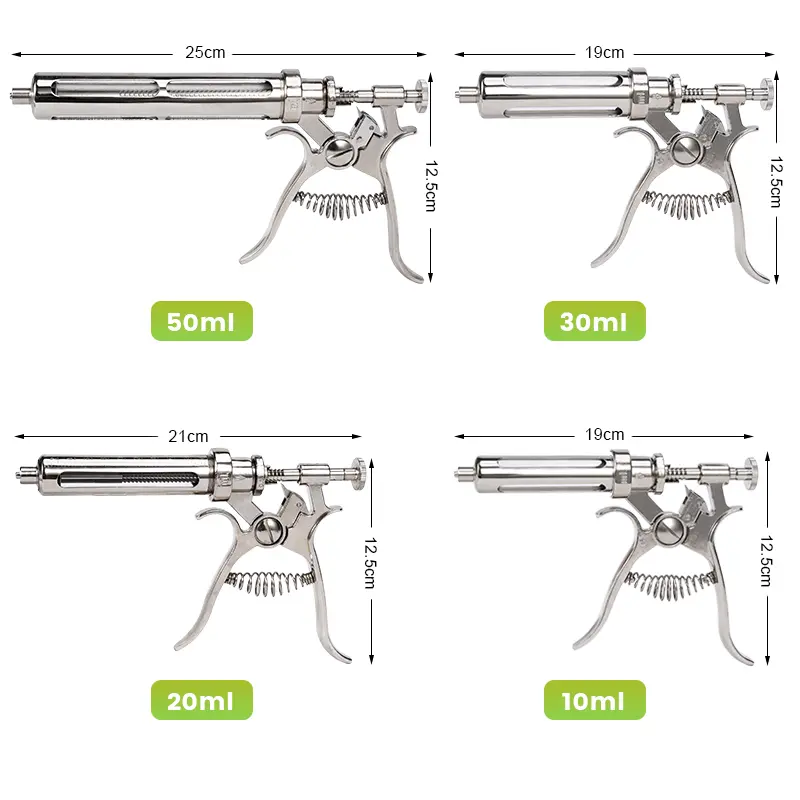 10/20/30/50Ml Automatic Continuous Syringe With Needles Adjustable Vaccine Injection for Livestock Pig Cattle Sheep Chicken