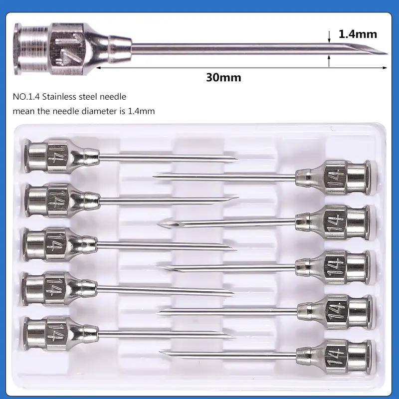 10/20/30/50ml Veterinary Tool Vaccine Syringe with 10 Needles for Farm Livestock Pig Cattle Sheep Chicken Pinhead Injection Tool