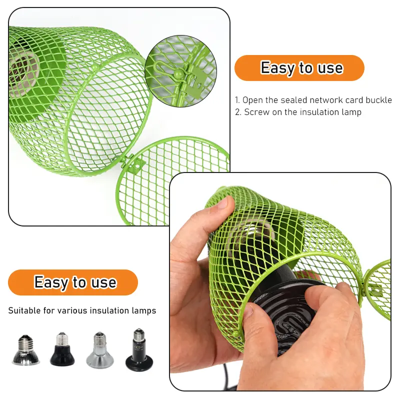 110V-240V Pet Reptile Heat Lamp Holder For Heaing Bulb For Lizard Turtle Snake Amphibian Aquarium Accessories Basking Lamp