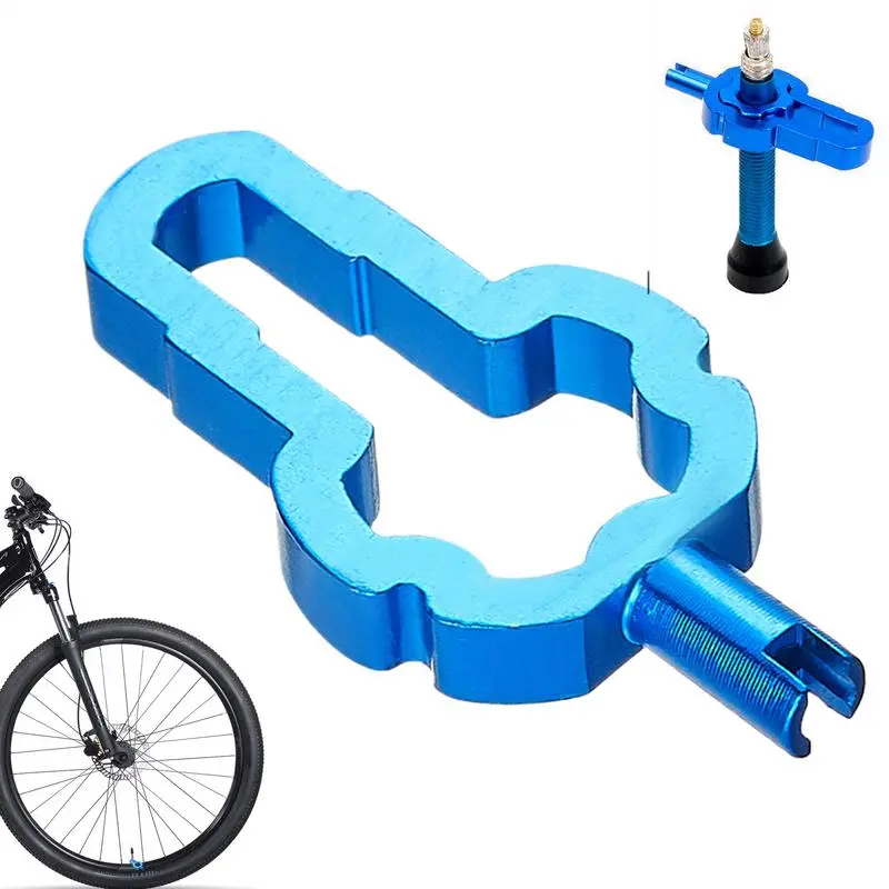 Bike Valve Core Removal Tool Valve Core Tool Valve Removal Tool Multifunctional Aluminum Alloy Spanner Wrench Valve Core Remover