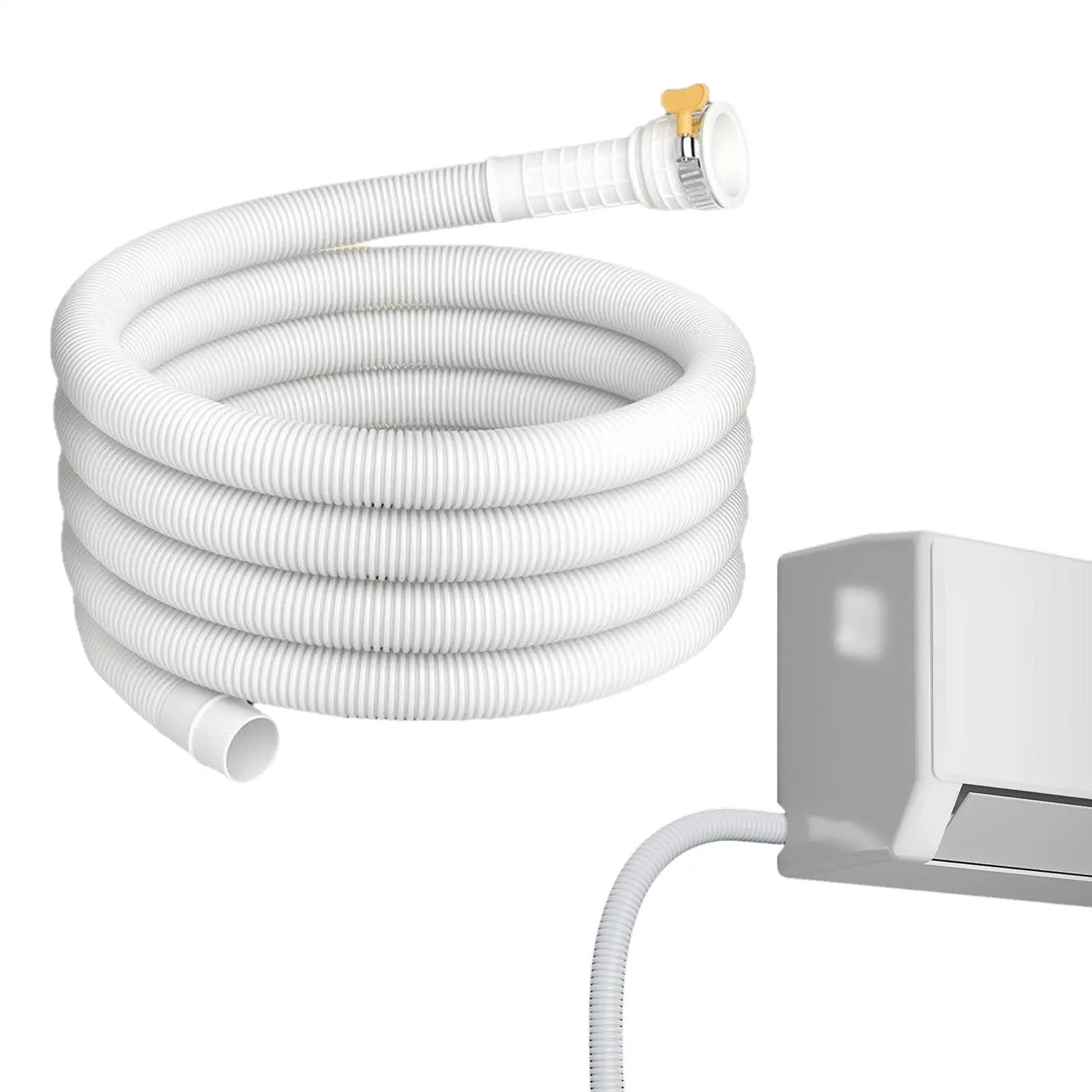 Air Conditioner Drain Hose Washing Machine Draining Pipe 9.84ft AC Unit Drain Hose Lengthened Drainpipe Bendable Plastic Tube