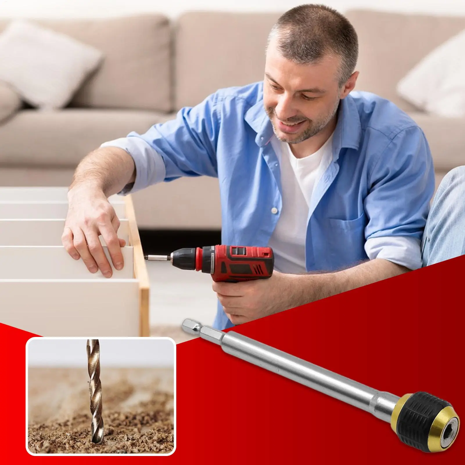 Drill Bit Extension Holder Hexagonal Handle Extension Pole Quick Release Adapter Electric Tool Accessories For Home Improvement