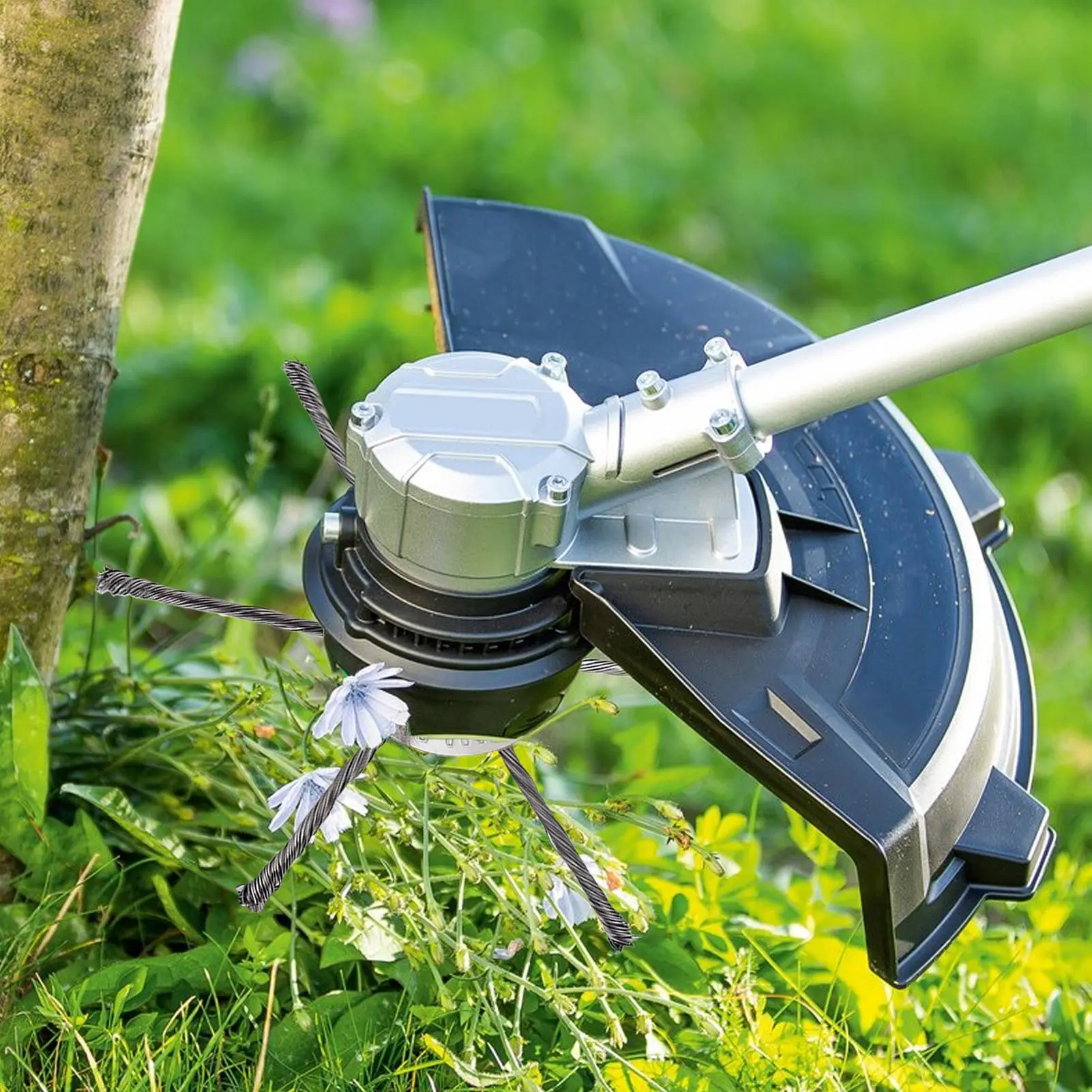 Steel Wire Grass Trimmer Head Universal Rotary Weeds Brush Cutter Head Garden Lawn Mower Brush Cutter Accessories