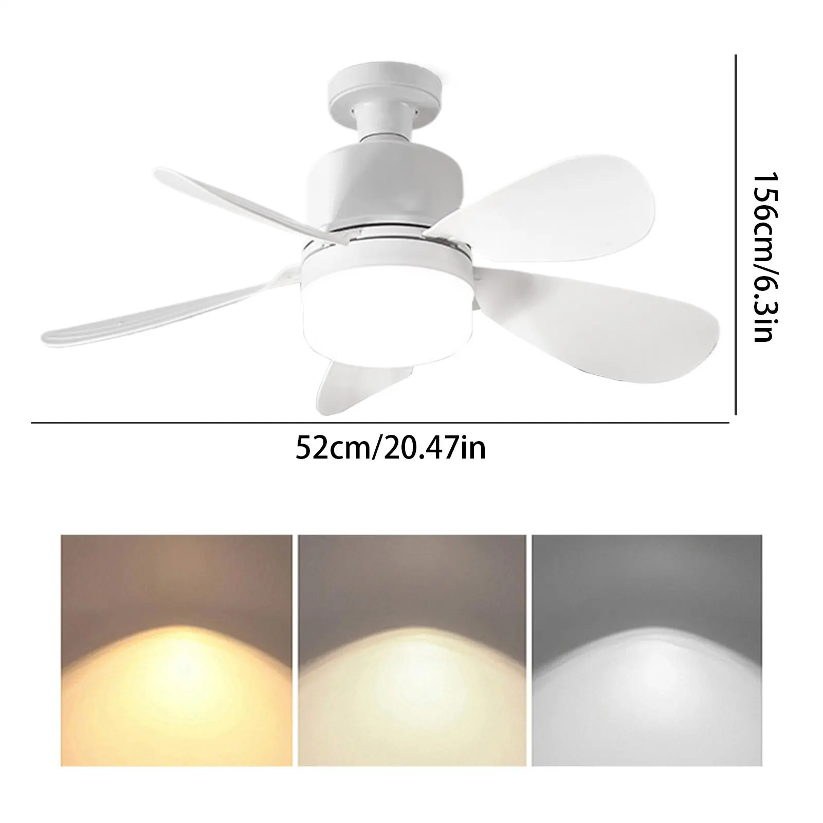 Ceiling Fans For Bedroom Small Silent Fan Light Intelligent Lighting Detachable Cooling Gadget For Hallway Bedroom Living Room