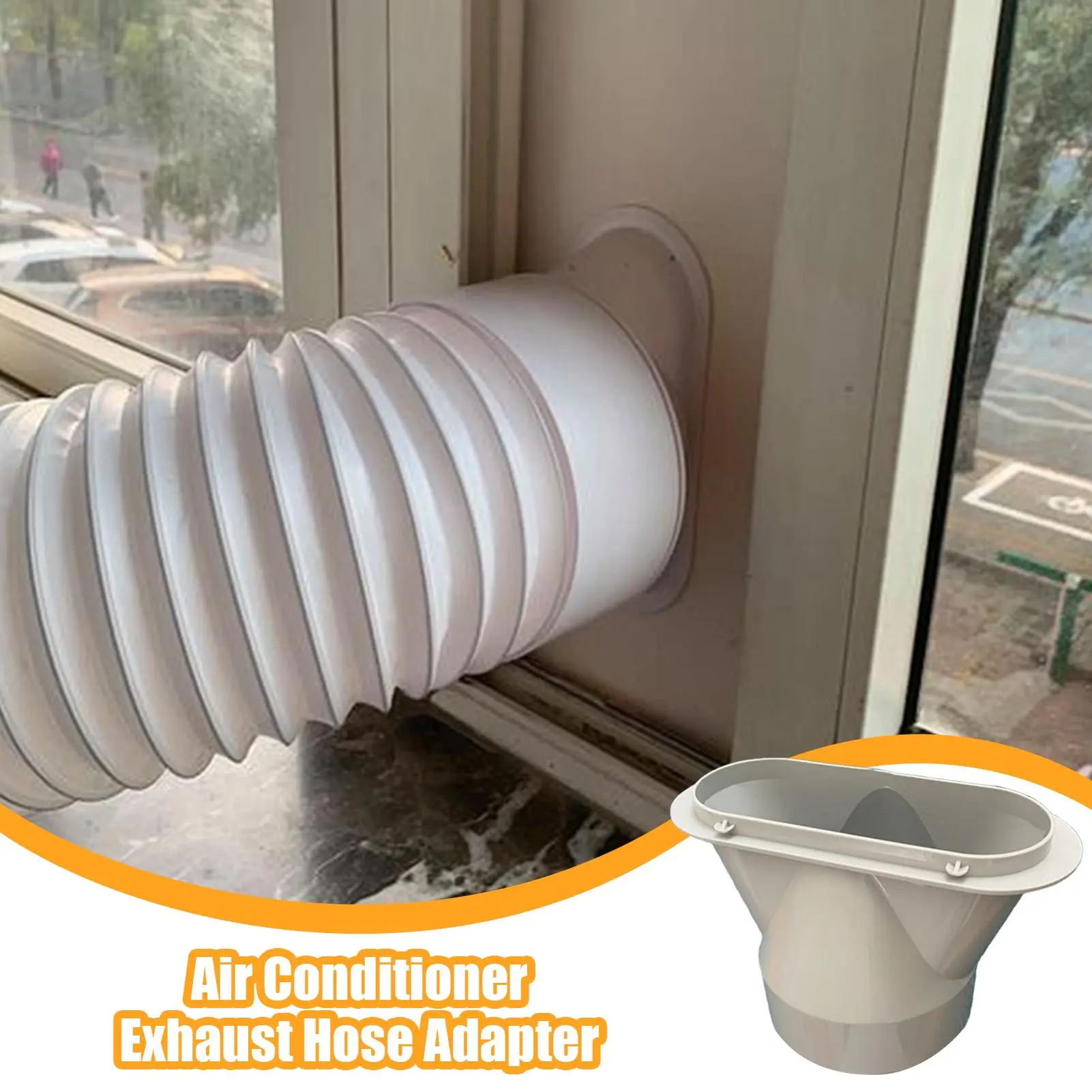 Air Conditioner Hose Connector Flat AC Vent Hose Connector Multi-Functional Air Conditioner Vent Tube Replacement Fitting For