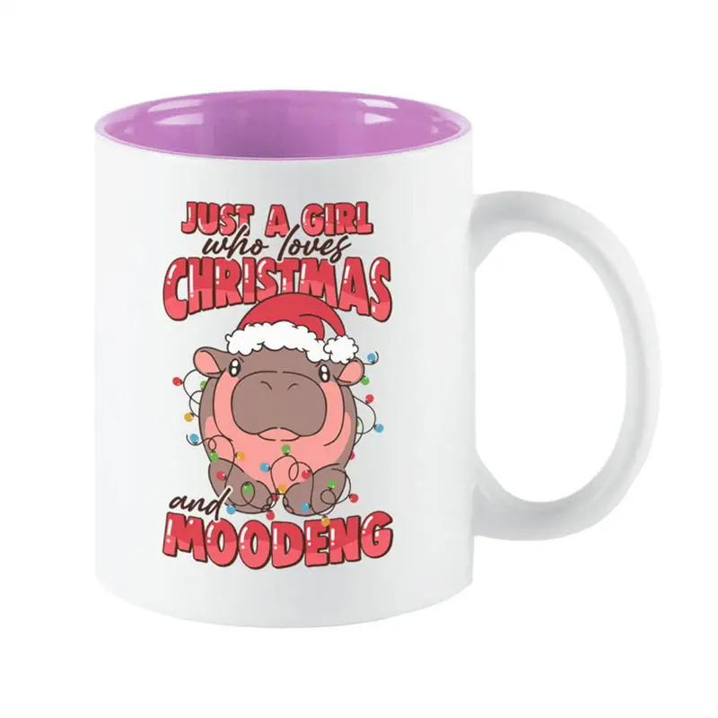 350ml Hippo ceramic mug Animal Coffee Mugs Drink Cup Thailand Hippo Teacup Funny Water Cup Cute Pygmy Hippo Pattern Coffee Cup
