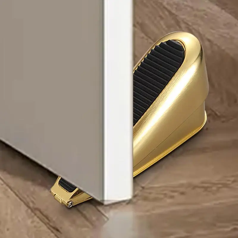 Anti-Collision Door Jammer No-Punch Door Holder Anti-Slip Thickening Windproof Moving Door Retainer for Metal Doors Double Doors