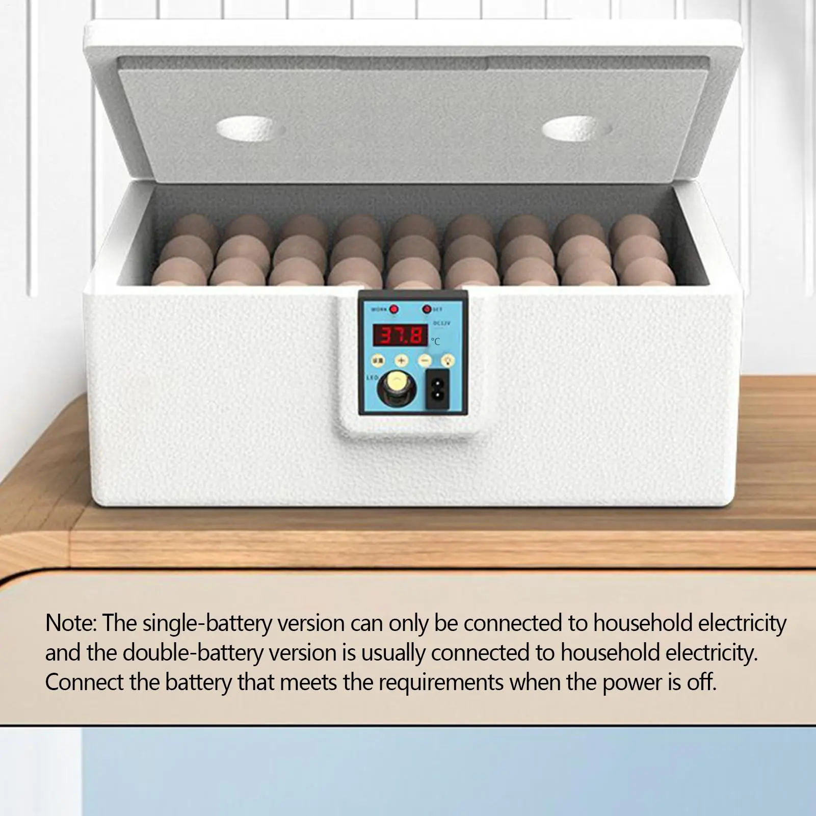 Chicken Incubator 32-Egg Incubator For Hatching Chicks Waterbed Heating Machine With Precise Temperature Control For Backyard