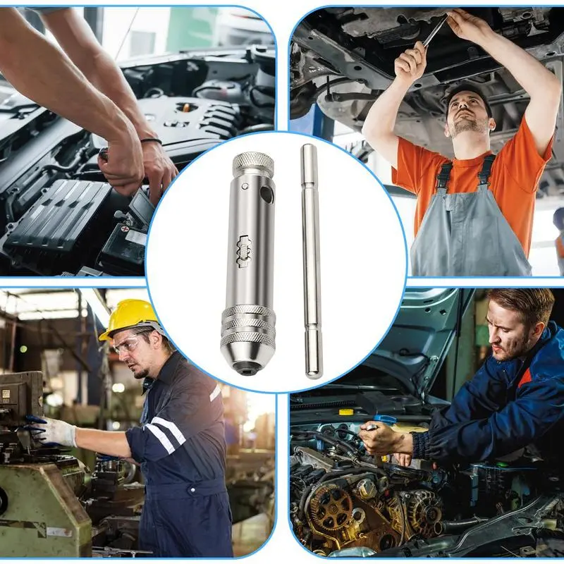 Ratcheting Tap Handle Flexible Ratcheting T Handle Tap Wrench Handle Ratchet Tap Wrench Multipurpose Ratchet Tap Handle For
