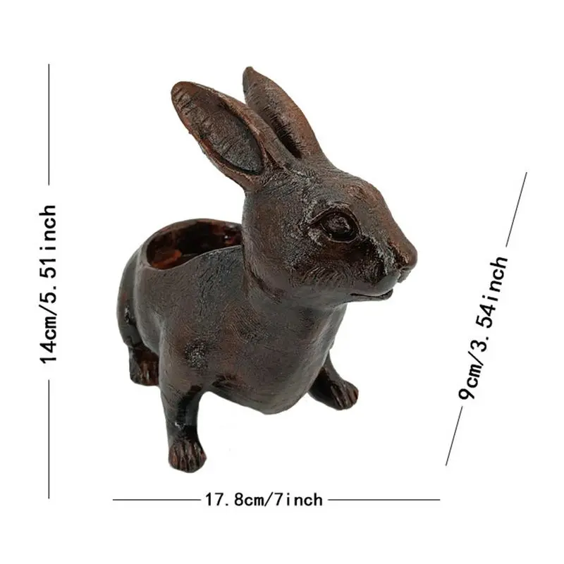 Bunny Planter Pot Miniature Plant Holder Rabbit Bunny Planter Cute Garden Pots Planter Pots Resin Decorative Flower Pot Bunny
