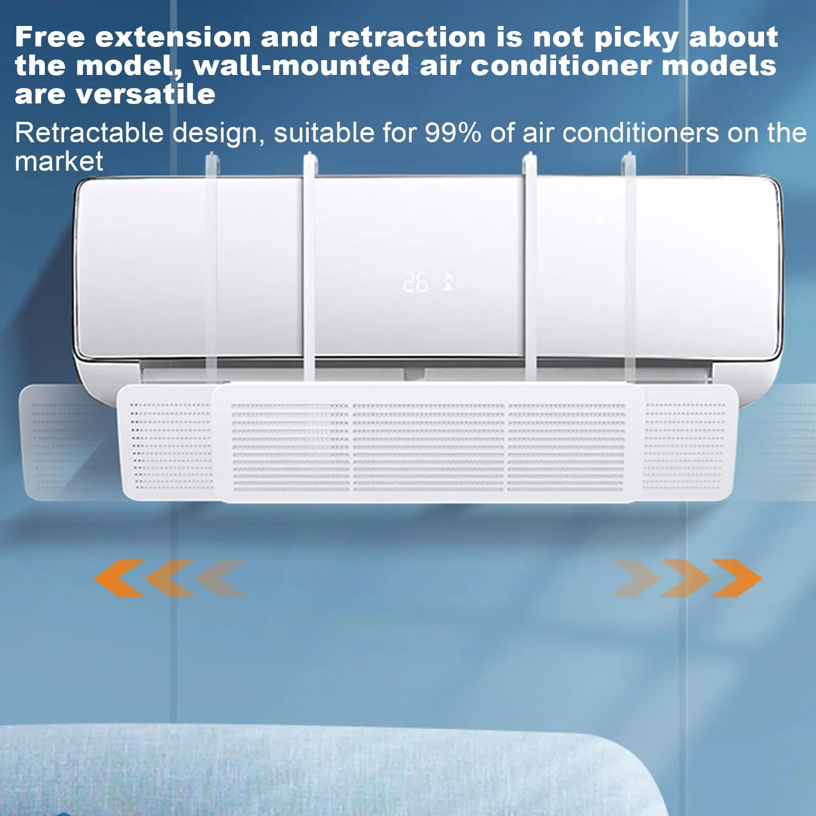 Retractable Air Conditioner Deflector AC Accessories AC Windshield Scalable Hanging-type Anti-direct Blowing Air Deflector