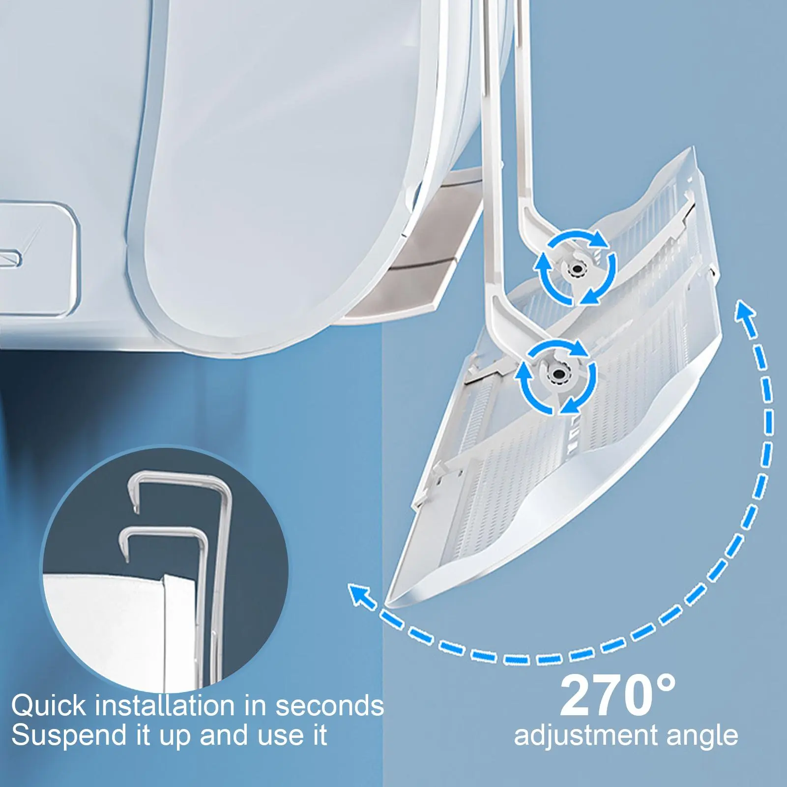Retractable Air Conditioner Deflector AC Accessories AC Windshield Scalable Hanging-type Anti-direct Blowing Air Deflector