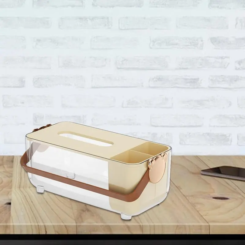 Desktop Tissue Organizer Modern Tissue Box Holder Multifunctional Decorative Tissue Box Holder Clear Modern Tissue Box Holder