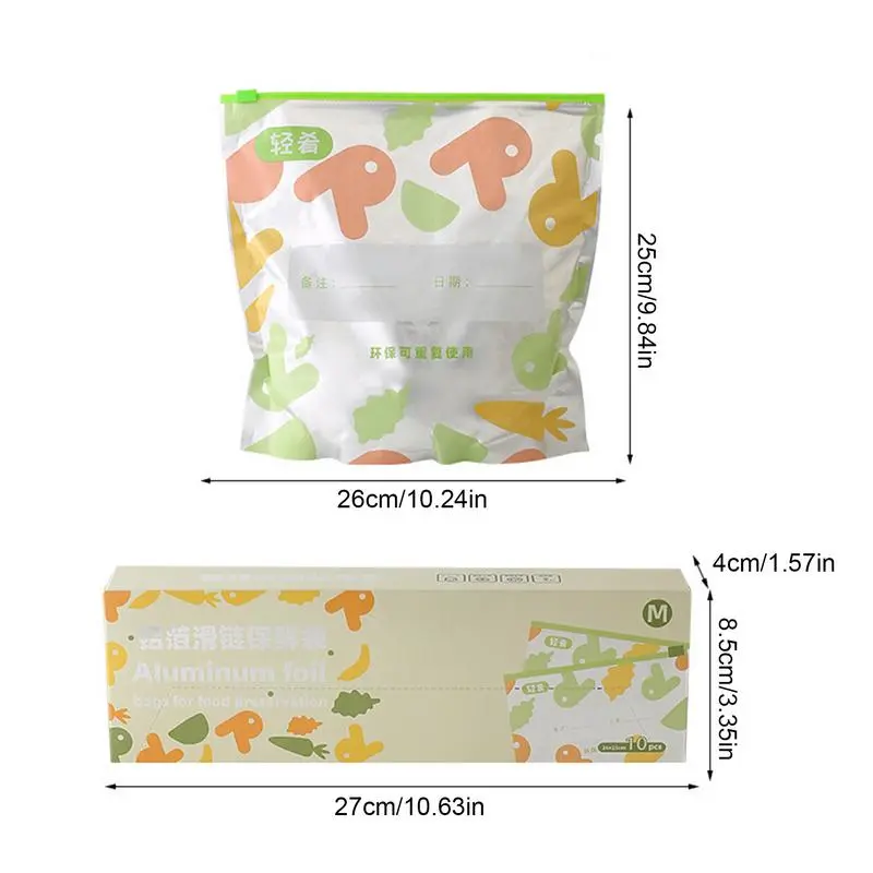 Zip Sealer Bags For Food Extra Strength Sealer Meal Prep Freezer Bag Zip Containers Sandwich Zip Bag Leakproof For Fruits