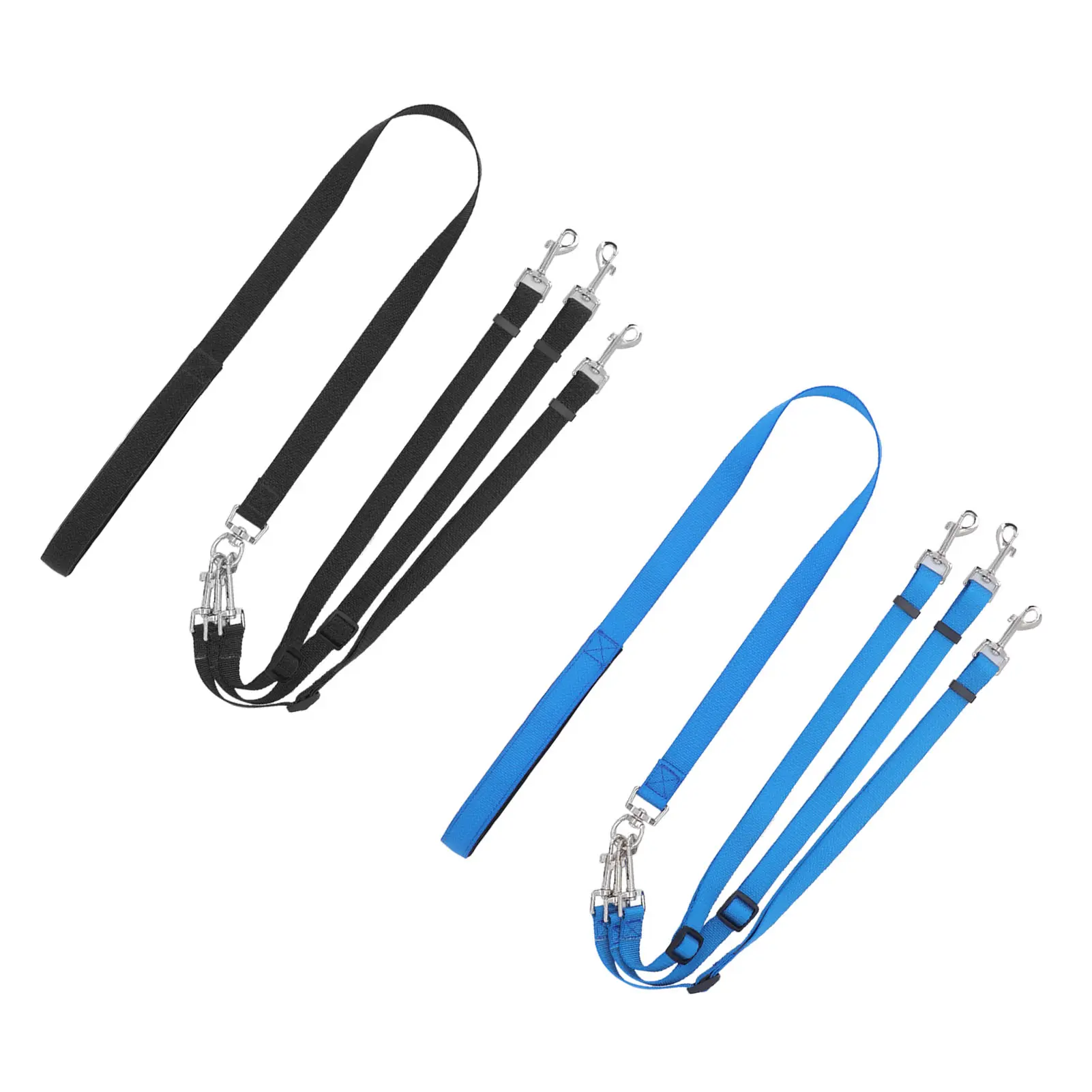 3 Way Dog Leash Multipurpose Detachable Adjustable Nylon Thickened Dog Nylon Leash Flexible with Padded Handle for Walking