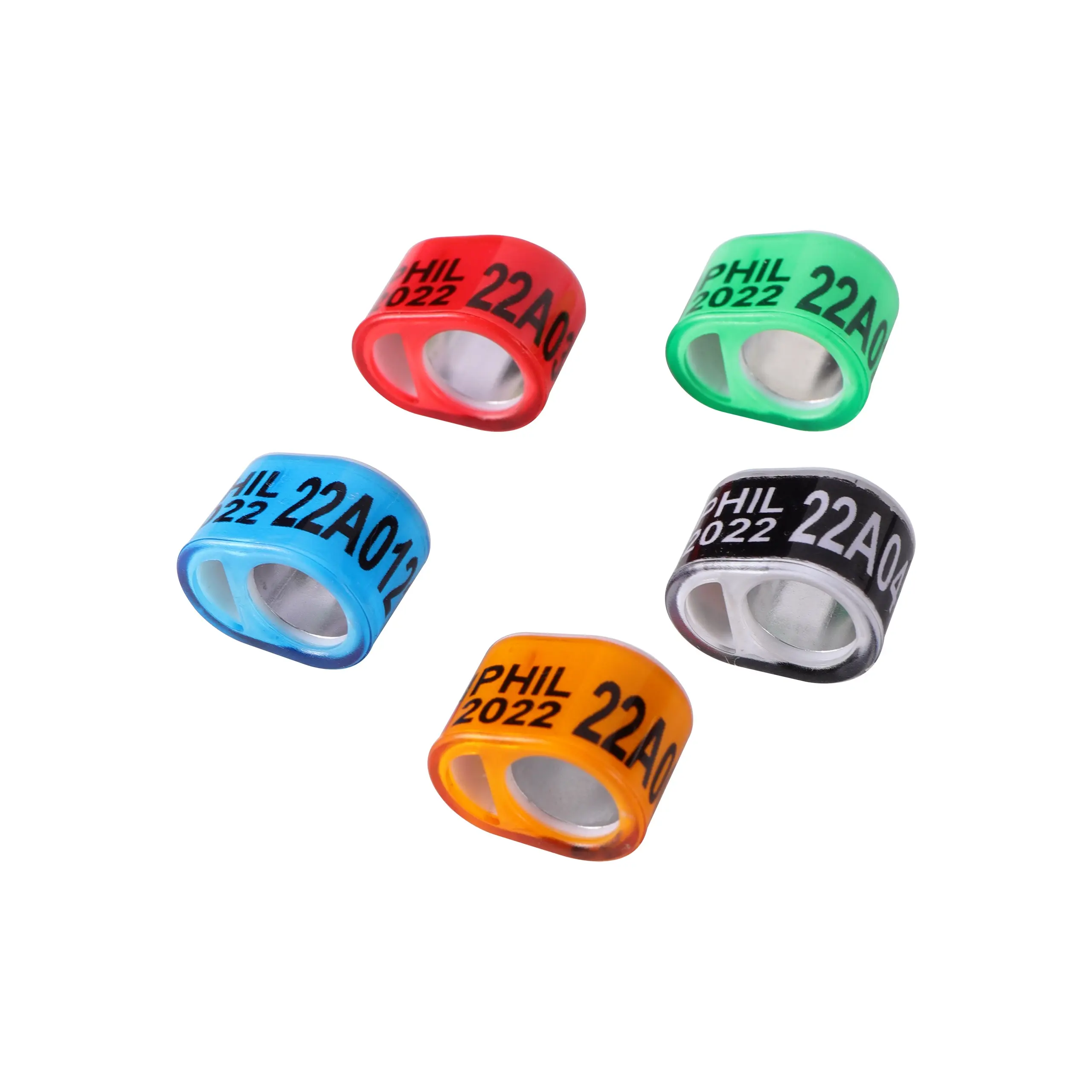 PHIL 2022/2023 Multicolor Pigeon Foot Ring ID 8mm Quality Durable Bird Ring Racing Pigeon Outdoor Training Foot Ring 10 Pcs