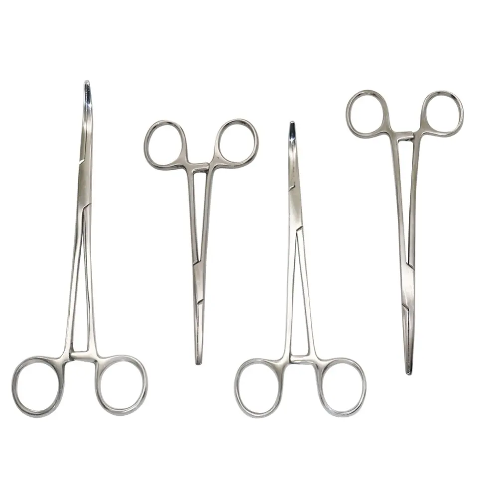 1 Pcs Stainless Steel Vascular Clamp Forceps Surgical Forceps Surgical Tool kit Hemostat Locking Clamps Forceps Fishing Pliers