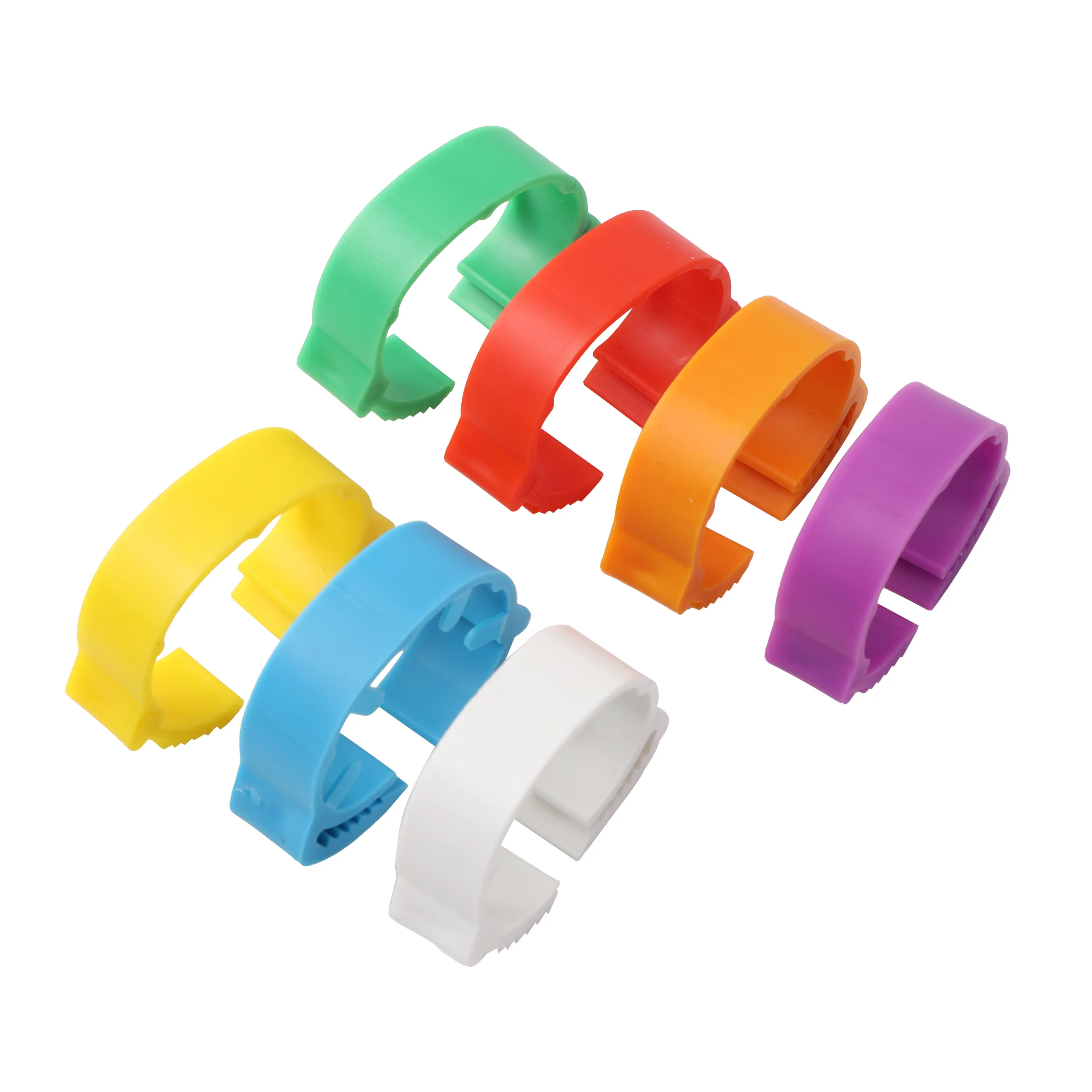 Adjustable Chicken Foot Ring Inner Diameter 2~2.4cm Chicken Poultry Flexible Retractable Foot Rings Poultry Farming Tool 100 Pcs