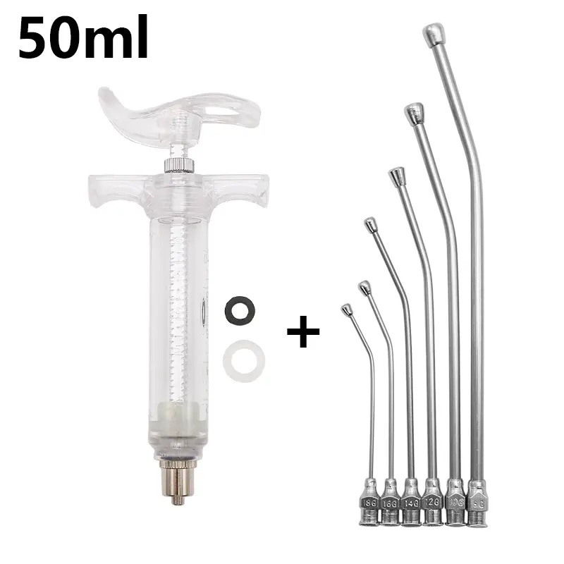 10/20/30/50ML Parrot Feeding Syringe Parrots Bird Feeding Syringe With 6 Pcs Curved Gavage Tubes Bird Feeding Tool