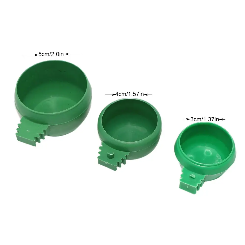5 Pcs Bird drinking cup Parrot Feeder Aviculture equipment Color feeding trough Cages Birdcage Hanging Quail Feeder Bowl