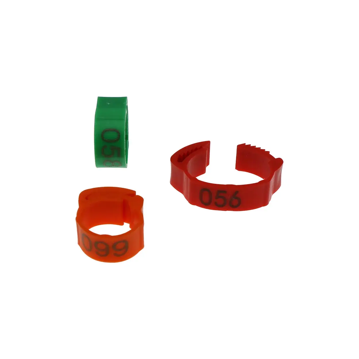 Color Poultry Rings 100 Pcs Adjustable Poultry Foot Ring Chicken  Flexible Retractable Leg Rings Inner Diameter Size 2~2.4cm