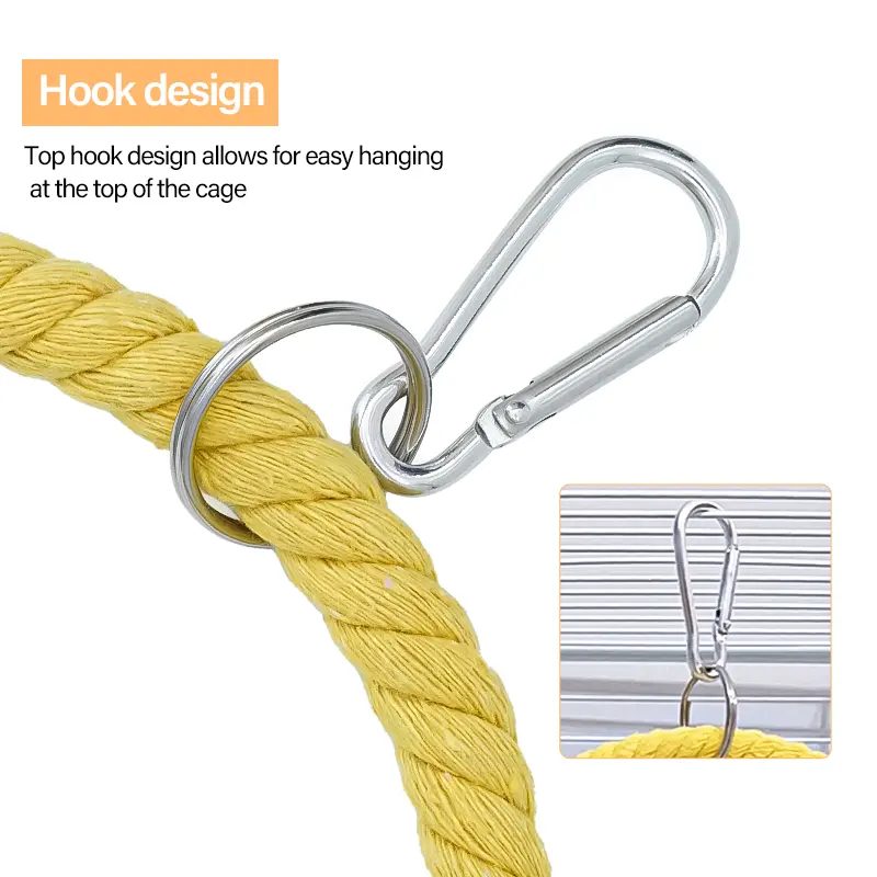 Pet Bird Chewing Toy Cotton Rope Parrot Toy Bite Bridge Bird Tearing Toys Cockatiels Training Hang Swings Birds Cage Supplies