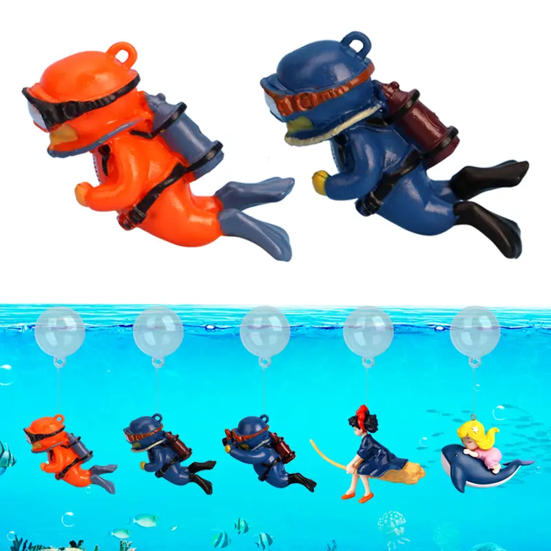 Aquarium Fish Tank Decorations Cartoon Floating Little Witch Miniature Model for Fish Tank Accessories Innovative Aquarium Decor