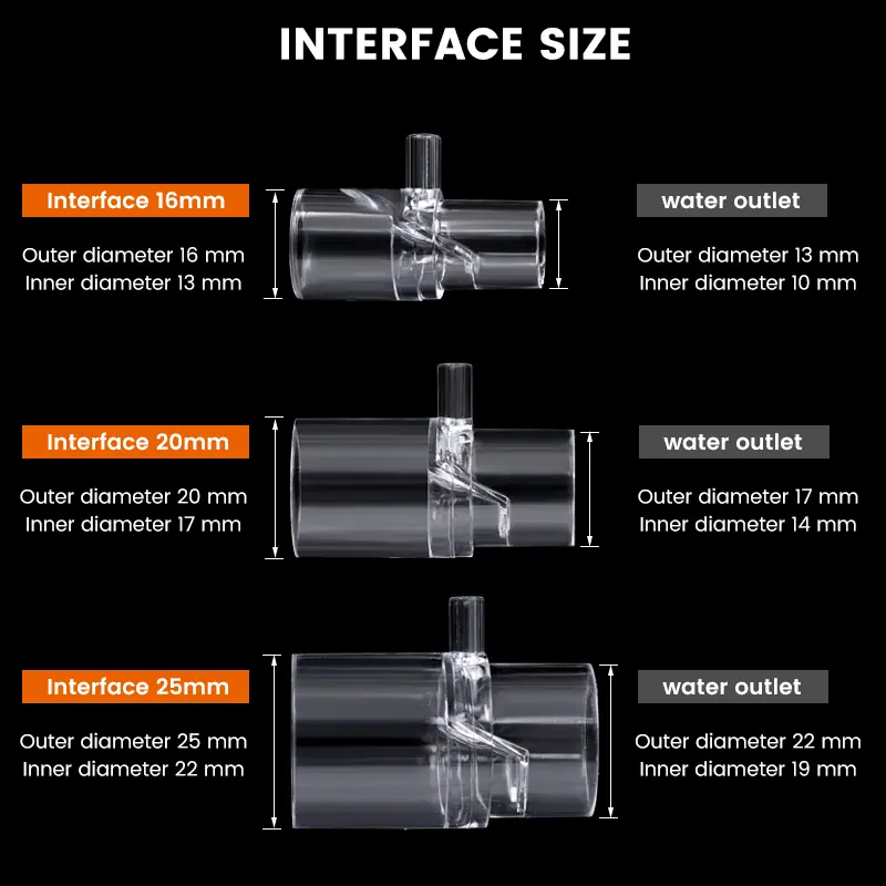 1pc Acrylic Clear Aquarium Fish Tank Increasing Oxygen Air Water Pump Filter Outlet Nozzle Aquarium Accessories