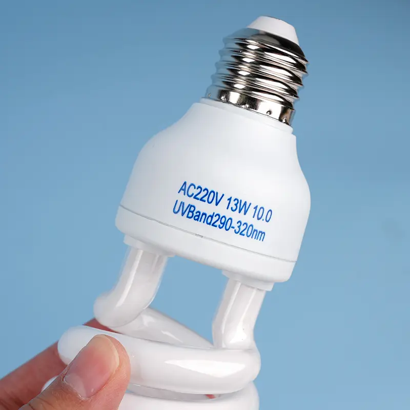 13W 26W Reptile UVB Heating Lamp Bulb 5.0 10.0 Calcium Supplement Lamps Bulbs Reptiles Box Lighting for Snake Lizard Turtle 220V
