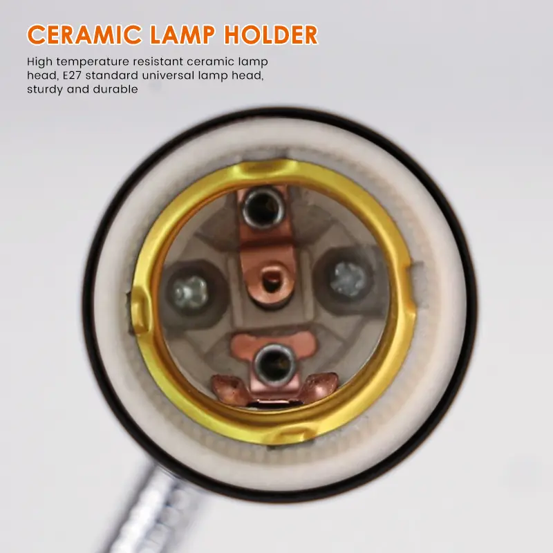 220V Reptile Heat Lamp Holder Bulb Lamp for Turtle Tortoises Heating Lamp Holder Thermometer Hygrometer Turtle Tortoises Basking