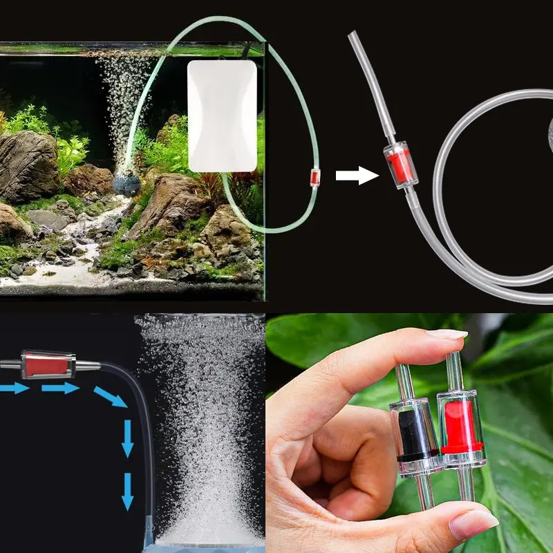 5/10pcs Plastic Aquarium Non Return One Way Check Valve Air Pump CO2 System Fish Tank Increasing Oxygen Pump Accessories