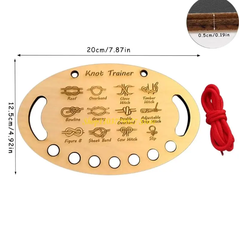 C4DF Learn to Tie Knot Training Board 12 Knotting Methods for Beginner Kid Adult
