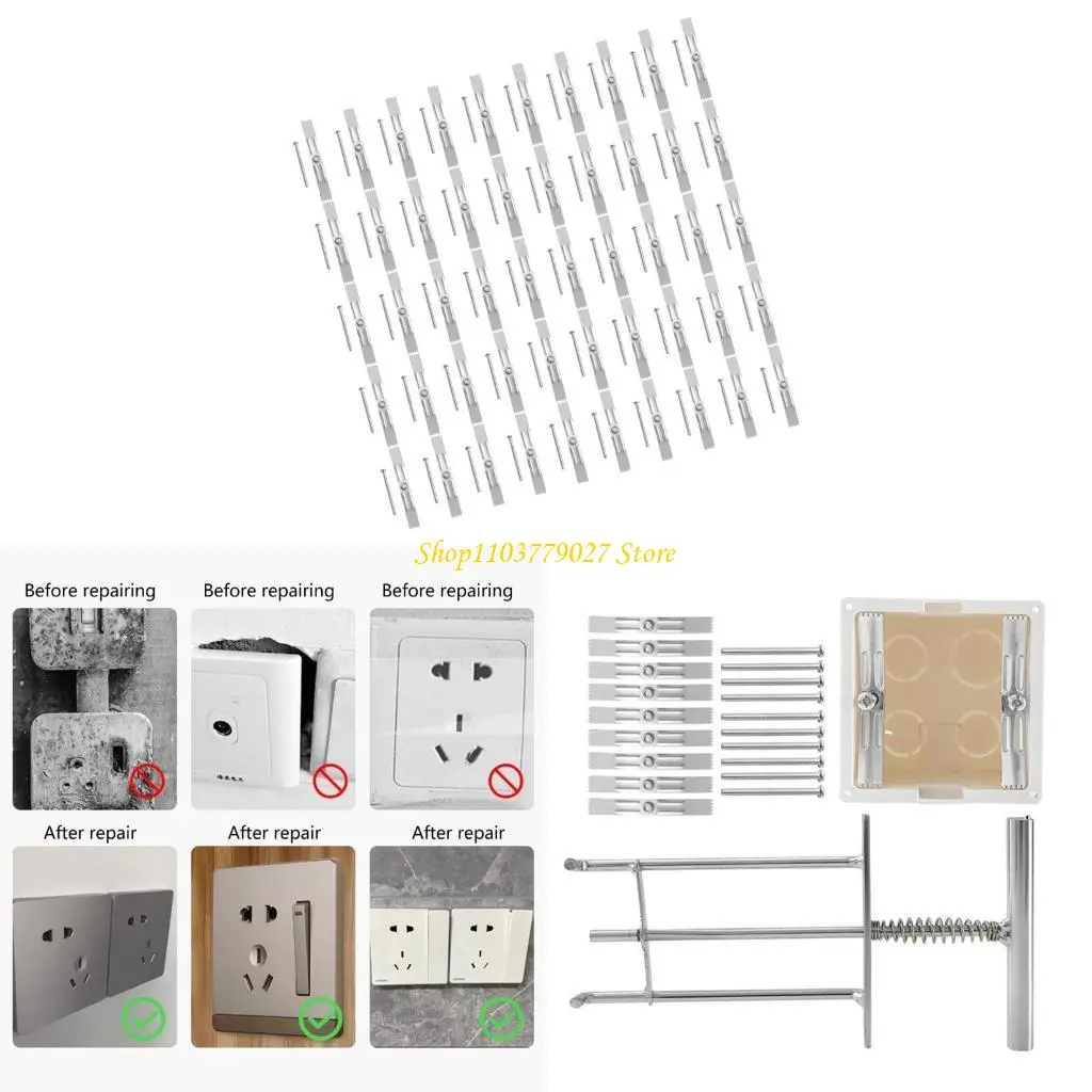 C4DF Multipurpose Wall Outlet Repair Tool Set Easy To Use Electrical Box Restorers Portable for Home Appliance Fixes