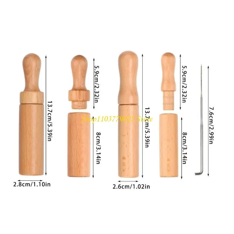 C4DF Felting Needle Handle with Felting Needle Embroidery Punching Tool for Felting